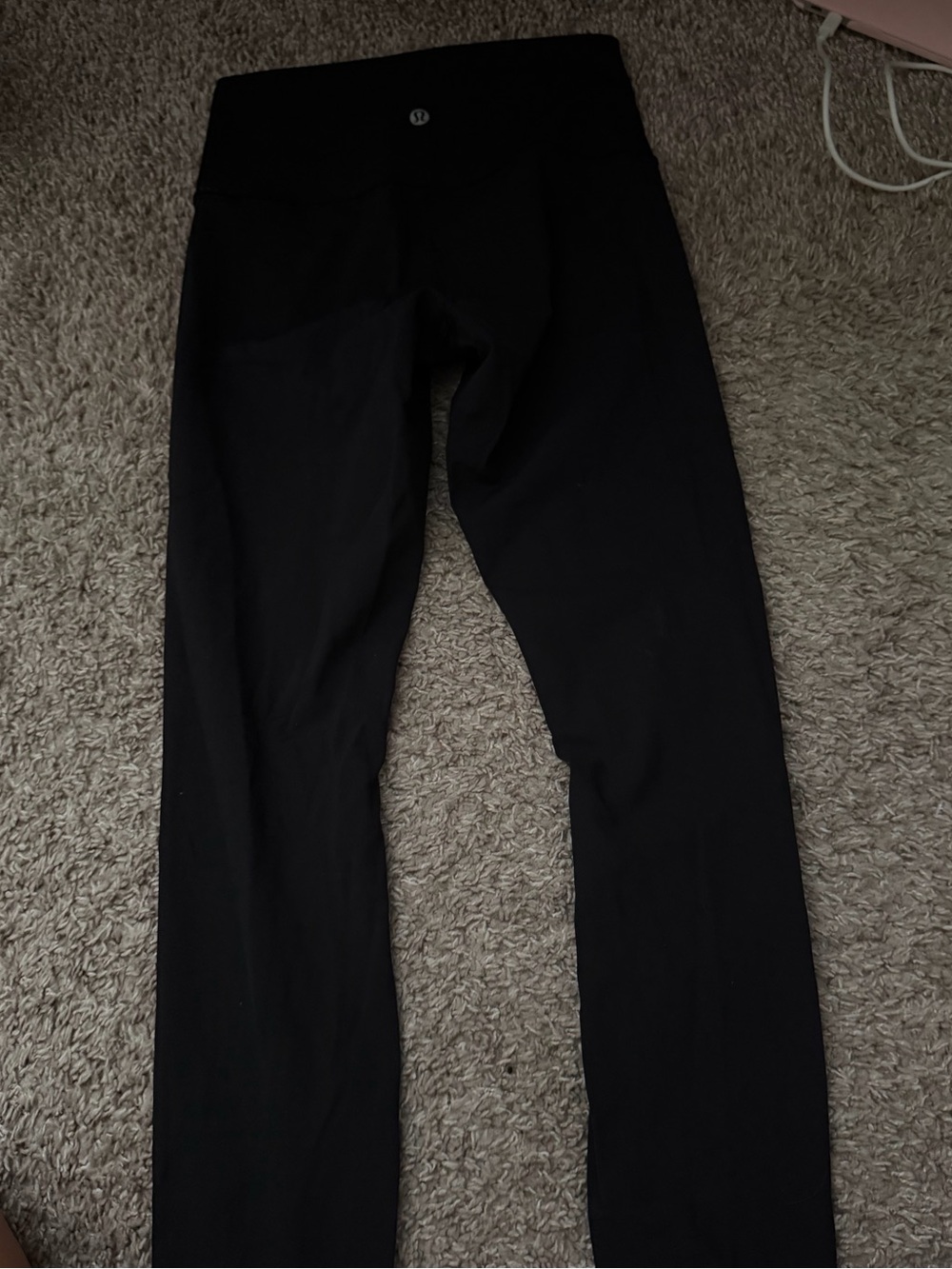 lululemon athletica Black High-Rise Athletic Leggings with ruching near ankle